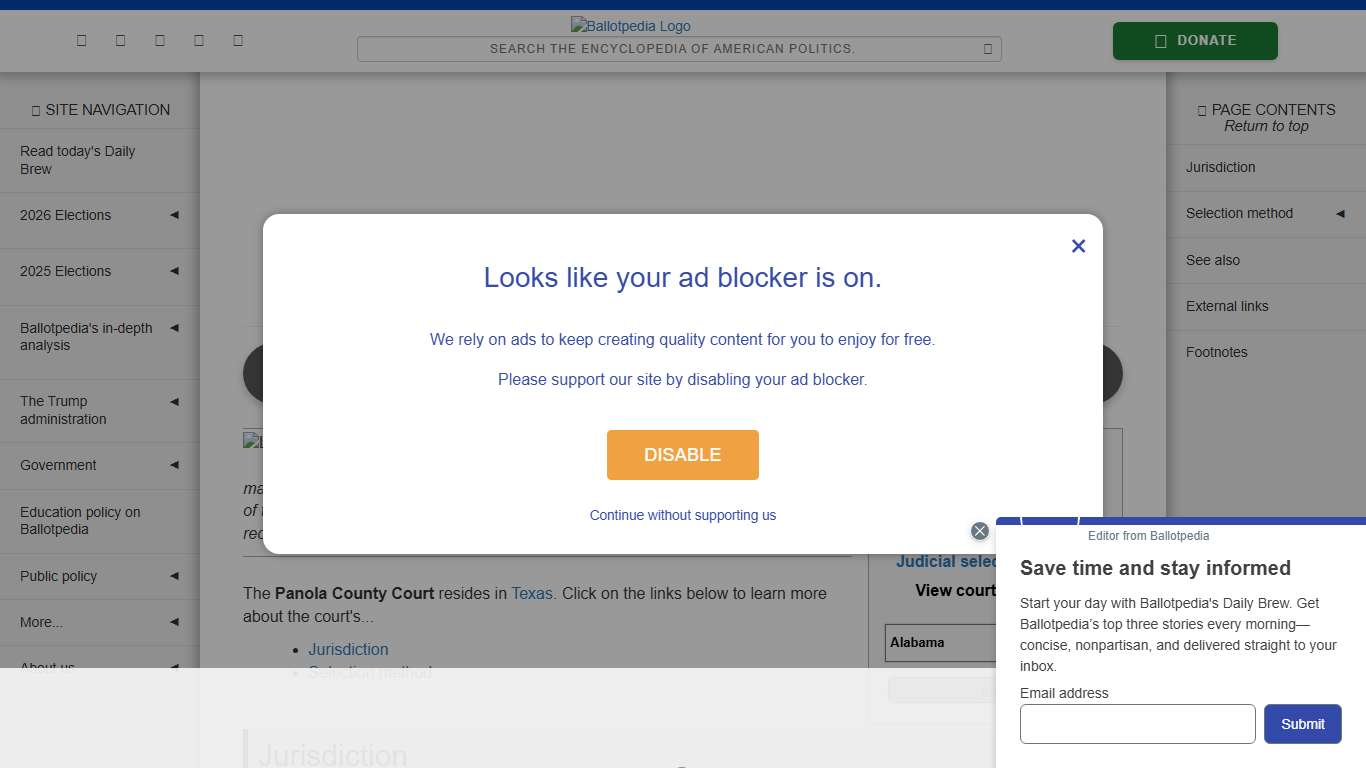 Panola County Court, Texas - Ballotpedia