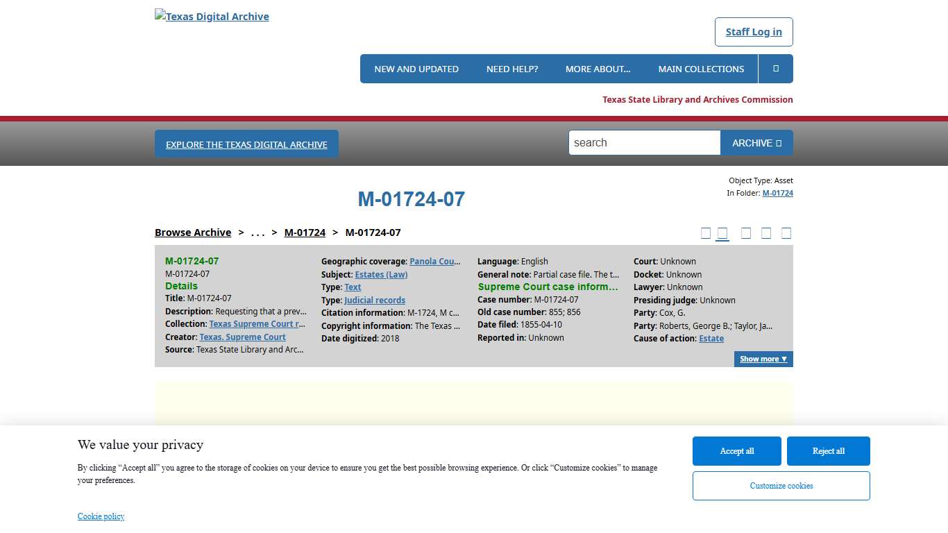 M-01724-07 Texas Digital Archive